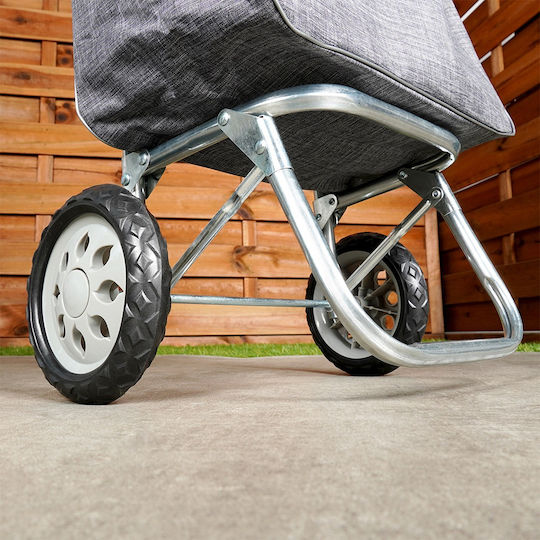 Stoff Einkaufswagen Für Markthalle Grau 28x38x96cm