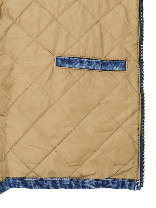 Sansome Vestă Denim Albastră