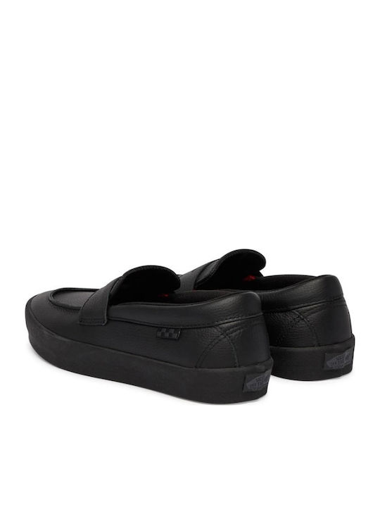 Leather Men's Moccasins in Black Colour