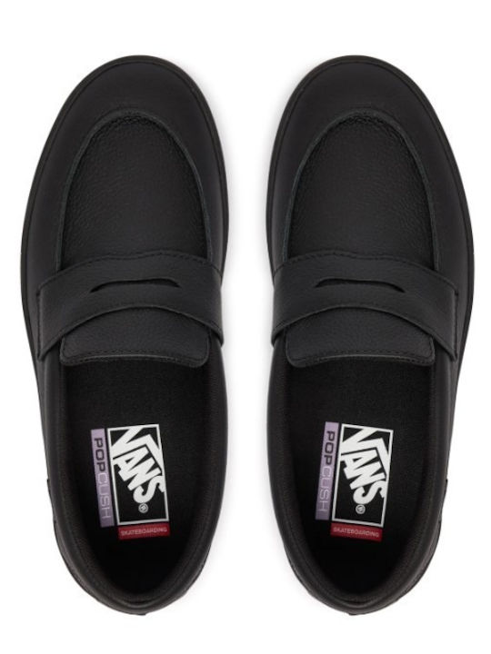 Leather Men's Moccasins in Black Colour