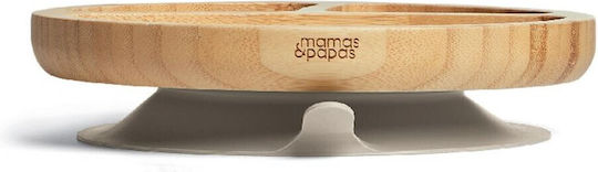 Mamas & Papas Σετ Φαγητού από Bamboo με Αντιολισθητική Βάση Μπεζ 5τμχ
