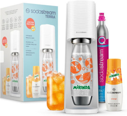 Sodastream Terra White Megapack Mirinda Carbonated Water Maker Device
