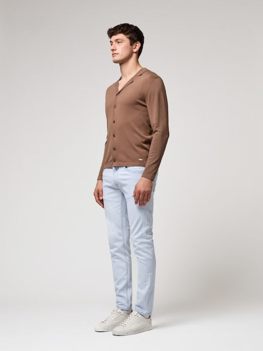 Men's Jeans Pants with Skinny Tapered Fit Light Blue