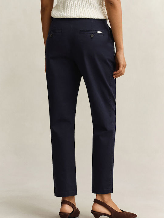 Γυναικείο Capri Chino Παντελόνι Βαμβακερό σε Slim Εφαρμογή Darkblue