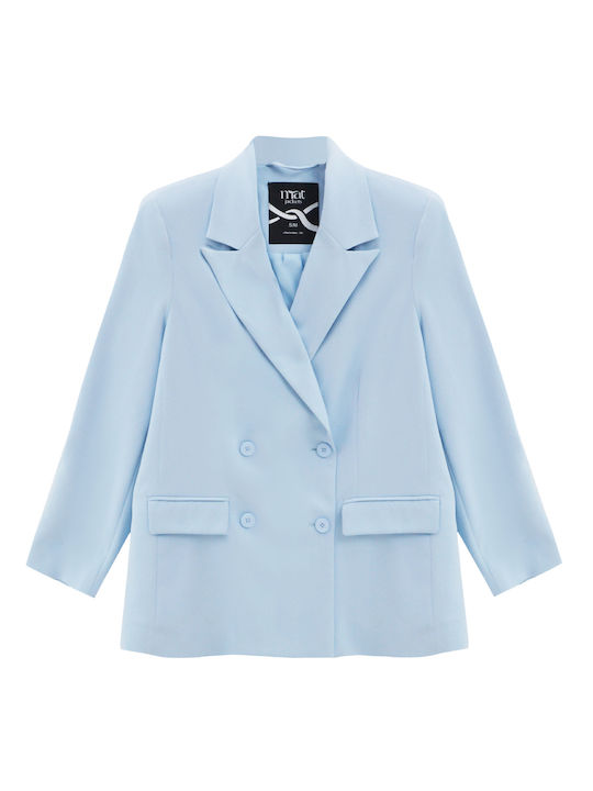 Mat Fashion Дамско Строено Сако Светлосин 0003.4515.Н.W-light-blue