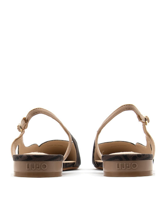 Women's Ballerina Shoes Slingback with Strap in Brown Color SA6029EX339 S1804