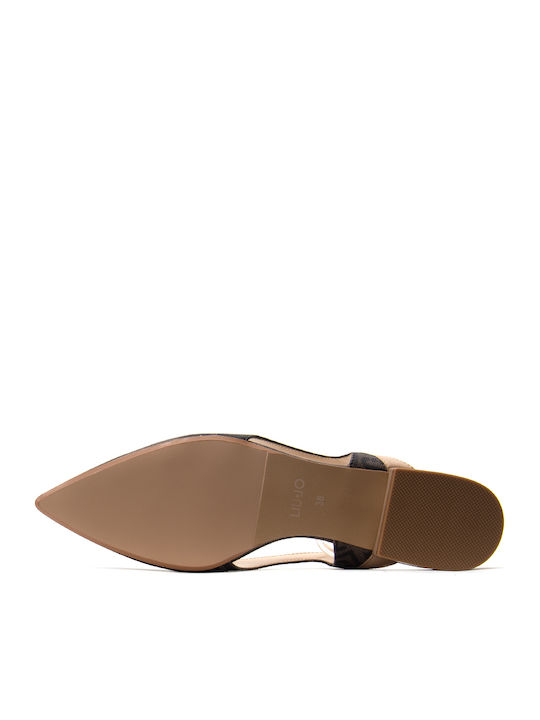 Women's Ballerina Shoes Slingback with Strap in Brown Color SA6029EX339 S1804