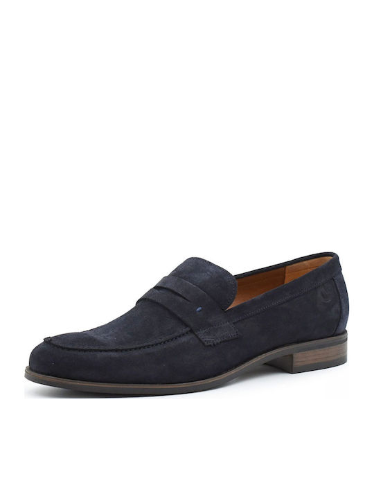 Δερμάτινα Ανδρικά Loafers σε Μπλε Χρώμα