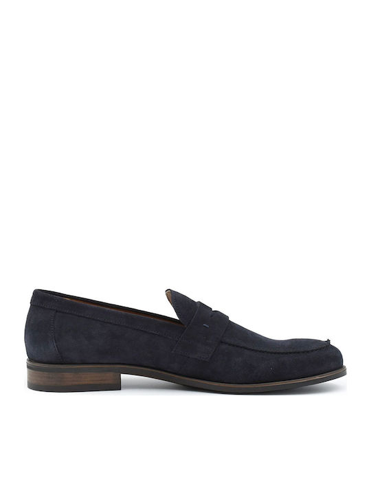 Δερμάτινα Ανδρικά Loafers σε Μπλε Χρώμα