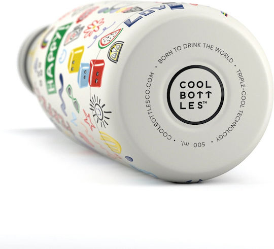 Μπουκαλι Θερμος 500ml Good Vibes Μωβ