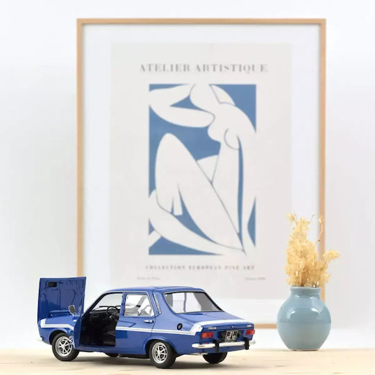Renault 12 Gordini 1971 Mașină Albastru-de-franța Model Scara 1:18 1:18