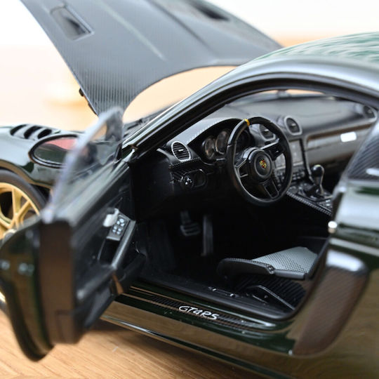 Porsche 718 Cayman GT4 RS 2023 Weissach Pack Verde Mașină Model 1:18 Norev