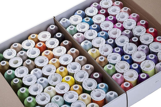 Embroidery Thread Set 120 Spools 500 M Multicolor