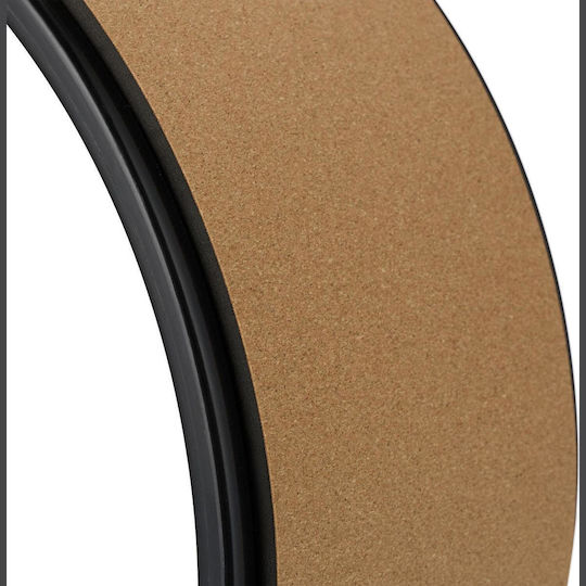Yoga Wheel Relaxdays Yoga Wheel Cork Non-Slip Cork Back Stretches 32 Cm Black Natural 10050825