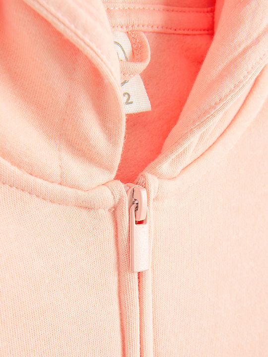 Kinder-Sweatshirt Strickjacke mit Kapuze Orange