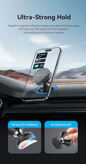 Vention Car Mobile Mount with Magnet Black