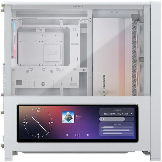 Adata Frame 4000D Gaming Midi Tower Computer Case with Side Window White