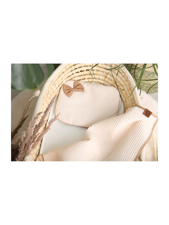 BabyMam Pătură Pepinieră Swaddling 100% Bumbac Bej 57x77cm 2 Bucăți