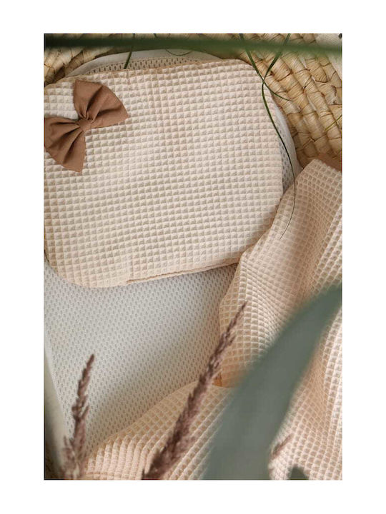 BabyMam Pătură Pepinieră Swaddling 100% Bumbac Bej 57x77cm 2 Bucăți