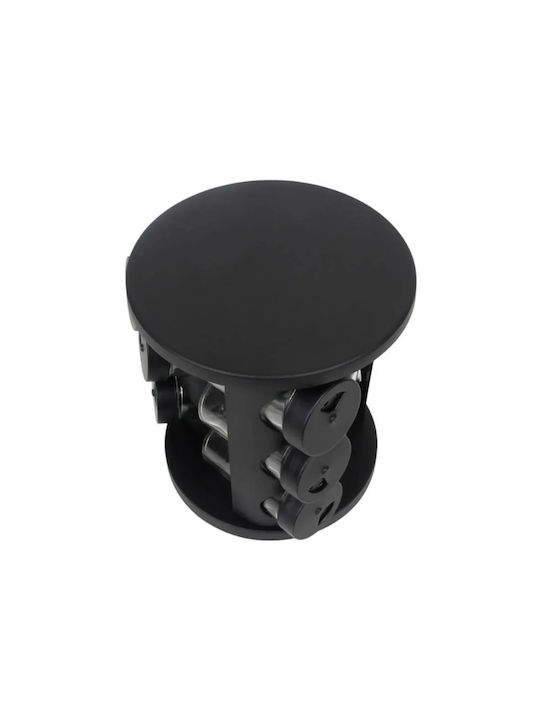 Spice Jars on Black Base 9 Pieces