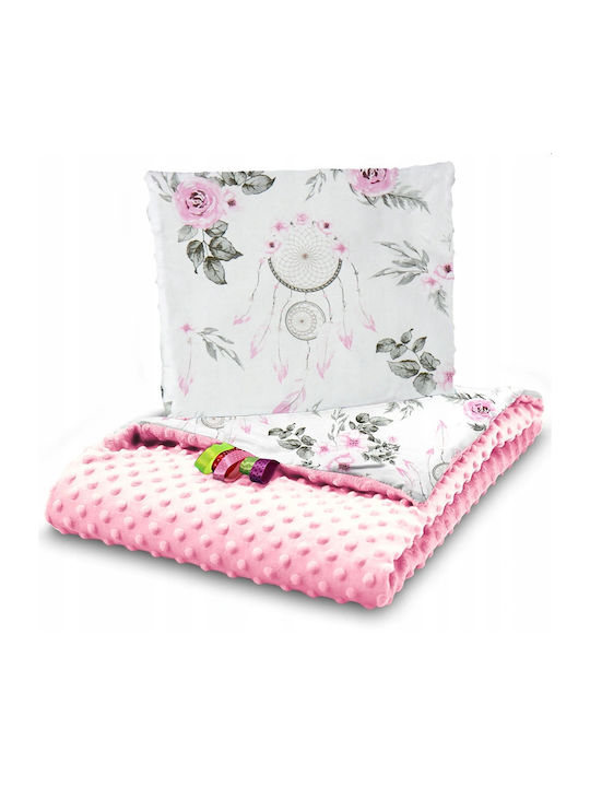 BabyMam Pătură Pepinieră Swaddling 100% Bumbac Roz 75x100cm 2 Bucăți