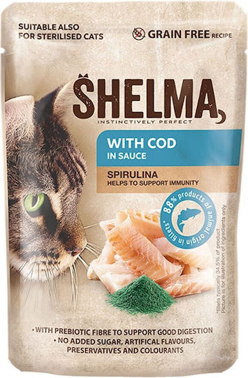 Υγρή Τροφή Γάτας Shelma Rich In Salmon Cod Beef Chicken 4x85g