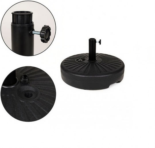 Alista Home Beach Umbrella Water Sand Base Plastic 48mm 22lt Round Black