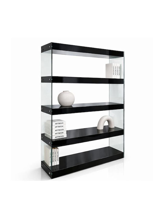 Bookcase C500 Black 123x40x183cm