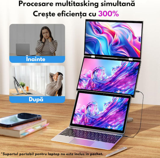 Qova IPS Touch Monitor Portabil 15.6" FHD 1920x1080 Alb