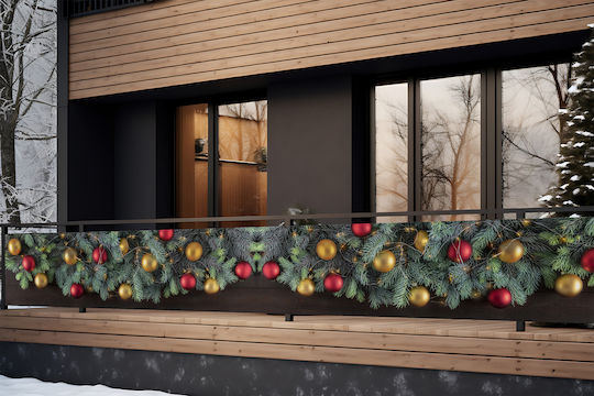 Christmas Decoration Balloon Cover Fence Balcony Christmas 100x250