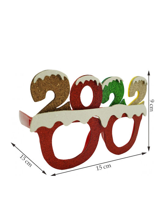 New Year's Eve Party Glasses 2022 Red Plastic Polyester Alista Home