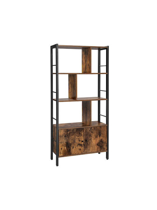Bookcase Dark Brown 74x30x154.5cm