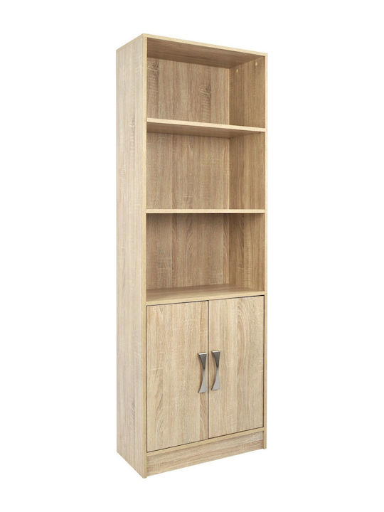 Βιβλιοθήκη Ensley Μπεζ 60x30x180εκ.