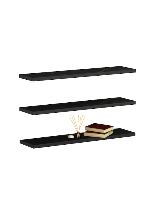 Raft de perete Fb98966.13 melamină în marmură neagră 60x14.5 cm