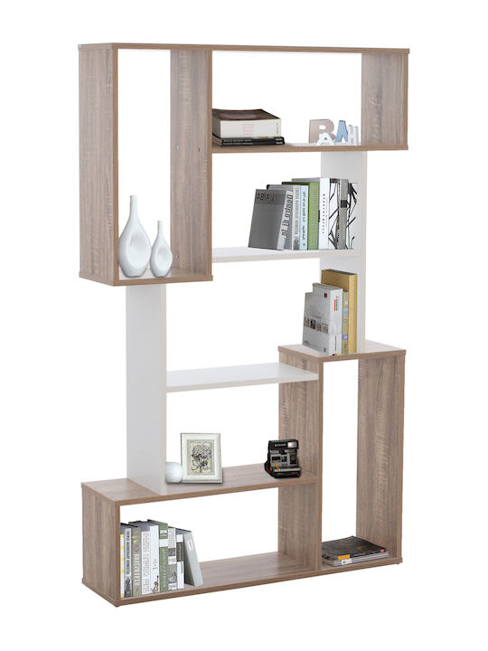 Bookcase Shay White 85x22x140cm