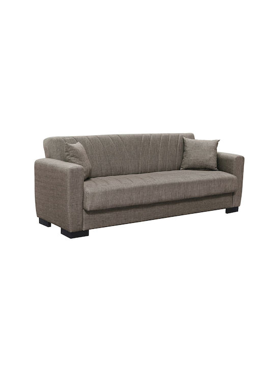 Galaxy Three-Seater Couch Bed with Storage Space Brown 210x78x78 cm E9938,2