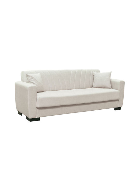 Galaxy Canapea Cu Trei Locuri Pat Cu Spațiu De Depozitare Bej 210x78x78cm E9938,3
