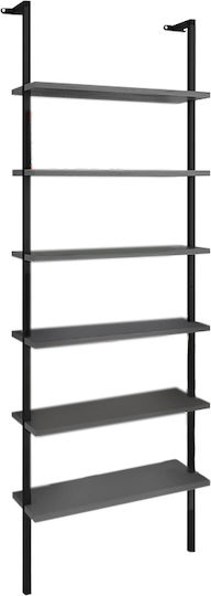 Bookcase Madison Black / Anthracite 60x20x183cm