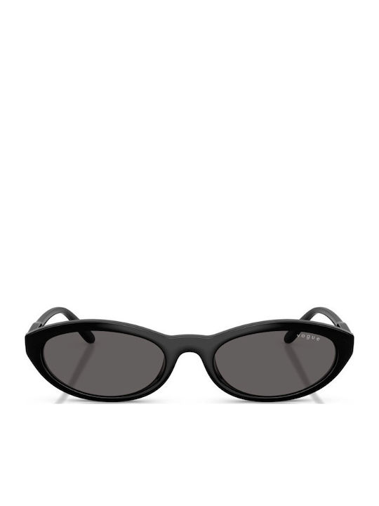 Vogue W44/87 Unisex Γυαλιά Ηλίου με Μαύρο Κοκκάλινο Σκελετό και Μαύρο Φακό
