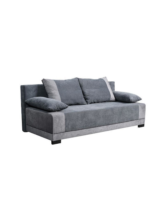 Quatro Διθέσιος Καναπές Κρεβάτι Γκρι 200x88x77εκ. 21040080