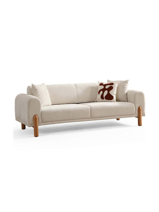 Lyke Three-Seater Couch Bed Cream 228x88x75 cm