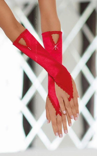 Softline 7710 Satin Gloves Sexy Γάντια Κόκκινα