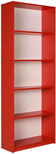 Βιβλιοθήκη Max Κόκκινη 58x23x170εκ.