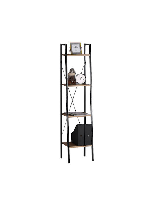 Βιβλιοθήκη Μαύρο 34x32x148εκ.