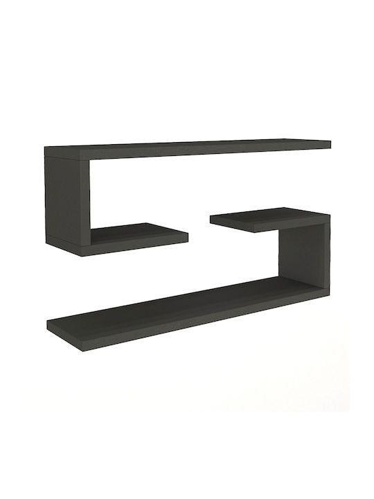 Shelves Wall Jenika Charcoal 2pcs 60x14.5x18cm