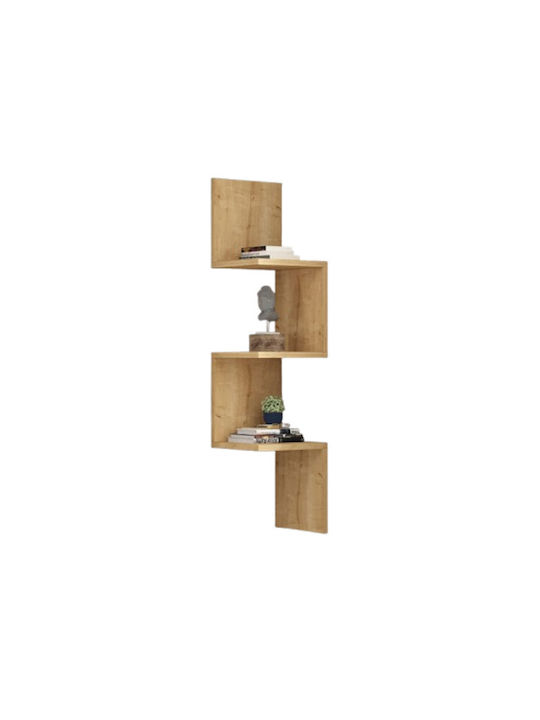 Corner Shelf Wall Insta Oakί 25x25x105.5cm