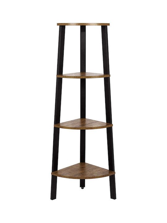 Γωνιακή Βιβλιοθήκη Καφέ 45x34x125εκ.