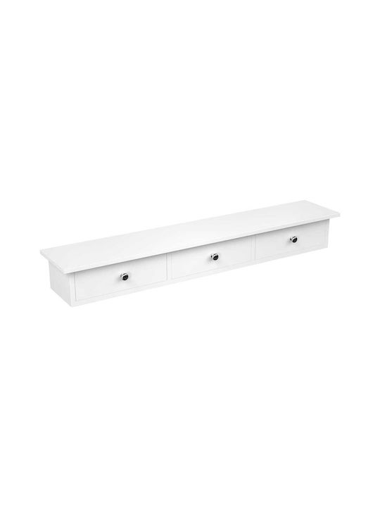 Wand-Wohnzimmer Schrank aus MDF Weiß 80x15x10cm