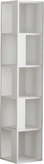 Corner Bookcase Piano 31.4x31.4x158.9cm White Corner Bookcase Piano 31.4x31.4x158.9cm White