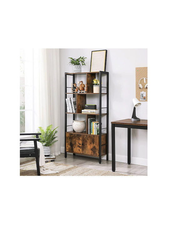 Bookcase Dark Brown 74x30x154.5cm